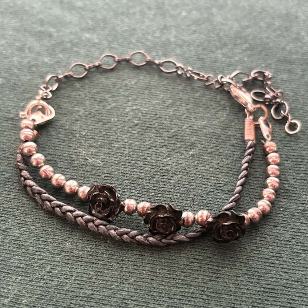 Vintage Double Stranded Beaded Adjustable Chain B… - image 2